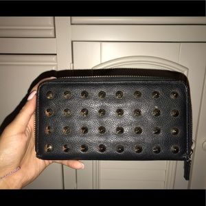 Black and gold wallet